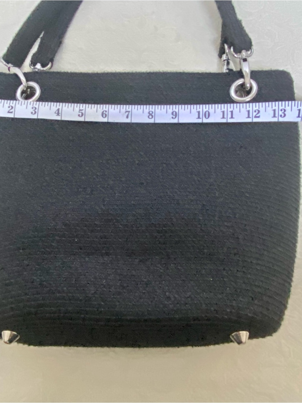 Classic Black Woven Tote Bag - Everyday Carry - Picture 4 of 6
